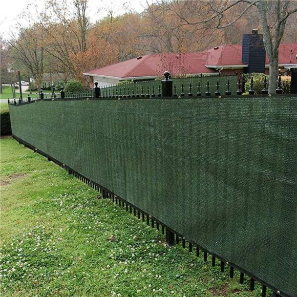 6 ft x 50 ft Privacy Screen Fence Heavy Duty Fencing Mesh Shade (Green) - Picture 3 of 6